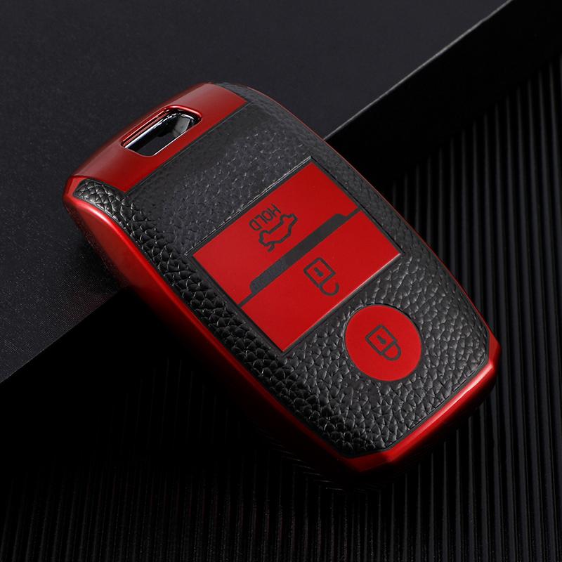 TPU Leather Car Key Case FOB Cover for Kia Ceed Rio Rio5 Sportage R K3 KX3 K4 K5 Ceed Sorento Cerato Optima 2015 2016 2017