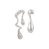 European and American jewelry liquid irregular geometric stud earrings sweet and cool personality design sense simple alloy water drop earrings