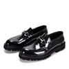 Men's Genuine Leather Loafers: Comfortable, Business Casual Shoes with Thick Soles for Weddings & Trendy, Versatile British Style.