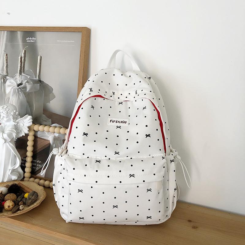 Printed Backpack Junior High School Student Lightweight Schoolbag Women's Travel Large Capacity Backpack