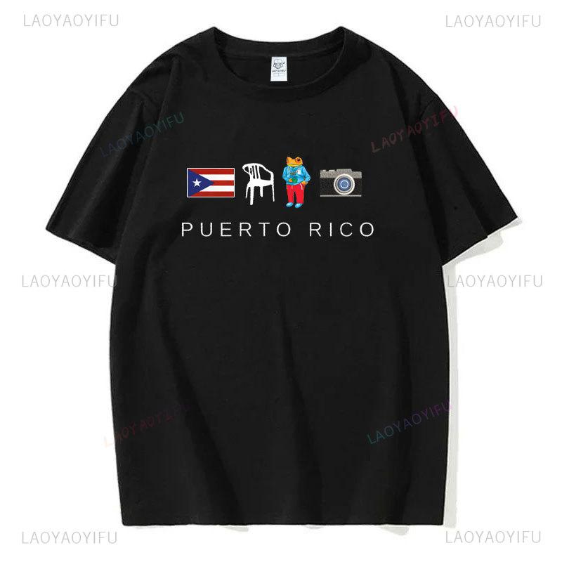 DTMF Puerto Rico Printing Tshirt Summer Women's Cotton Shirt Bad Bunny Tees Hip-hop Trendy Short-sleev Unisex Casual Streetwear