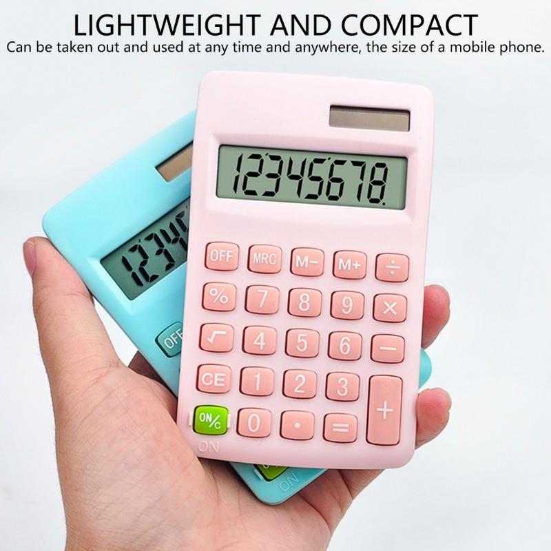 8 Digit Desktop Calculator Large LCD Display Solar/Battery Double Power Office Calculator for Home School Computing Use