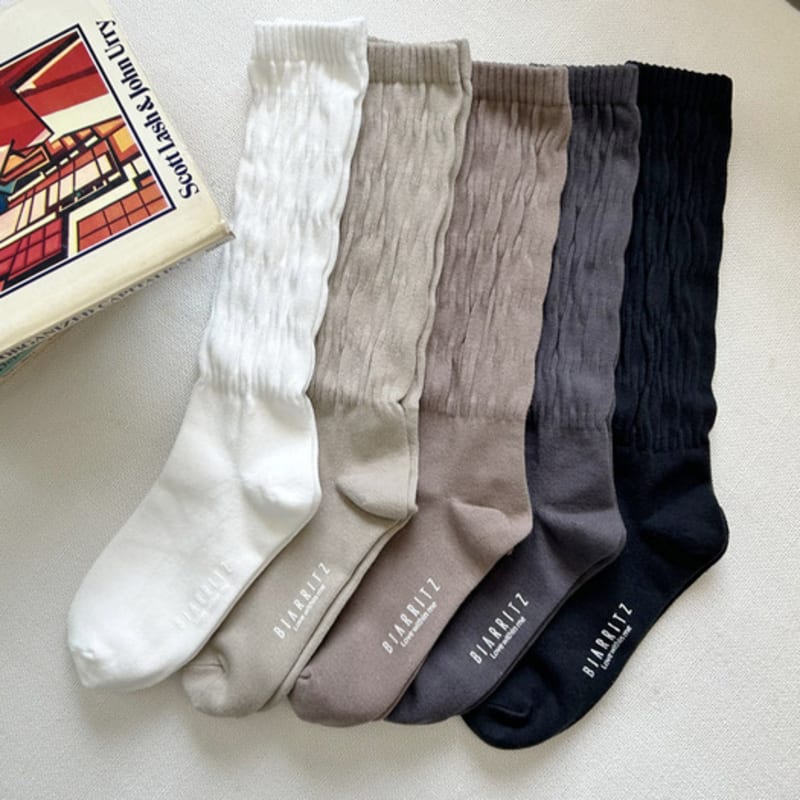 Biarritz Socks Funky Shirring Lip Socks 5 Colors