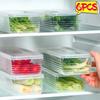 Refrigerator Keep Fresh Organizer Rectangular Fruit Vegetable Storage Containers Box Household Kitchen Food Sealed Box Wholesale