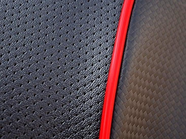 Address Thick Seat Cover V125/G Japanese-Made (Dimple/Carbon/Red Piping)