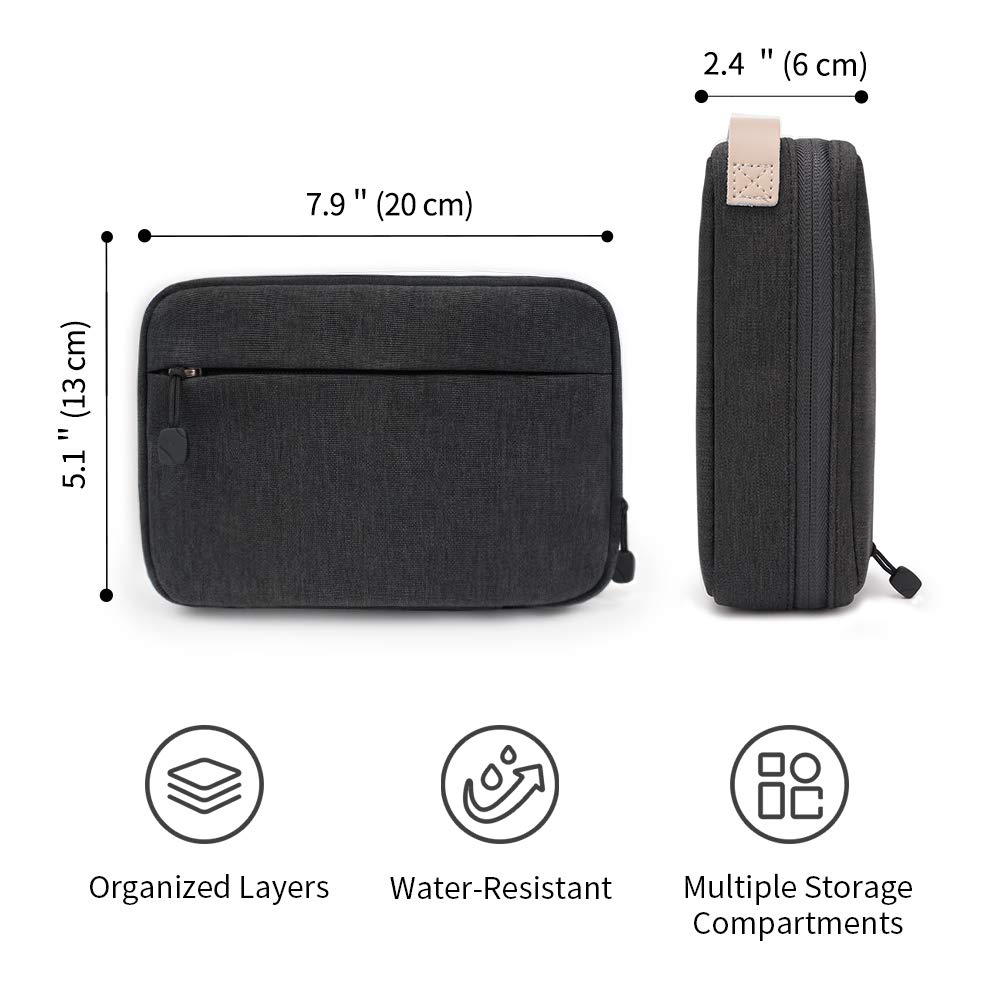 pack all Gadget Travel Pouch with Cable Management and Perfect for Business and as a Mobile Case or Small Item Storage Pouch Pouch, Dividers, Travel,