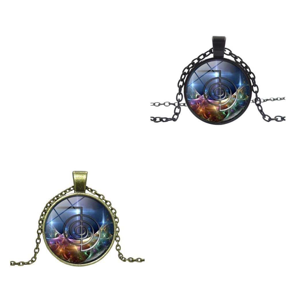 Exquisite Legierung Zeit Edelstein Anhänger Halskette Modischer Retro-Stil Für Frauen Und Männer