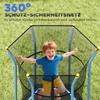 Kids Trampoline Mini Bouncer with Enclosure Safety Net For Ages 3-10 Years - Blue
