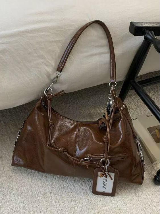 Chic Retro Textured Women's Crossbody Bag - Versatile & High-End Design