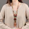 Jewelry Ethnic Style Necklace Tassel Long Sweater Chain Retro Bohemian Style Choker  Lady