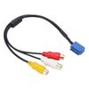 6 Pin AV 3040 Port Car 3RCA Cable Adapter Audio Vedio Connector for DVD Navigation Headunit