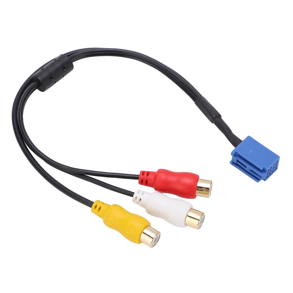 6 Pin AV 3040 Port Car 3RCA Cable Adapter Audio Vedio Connector for DVD Navigation Headunit