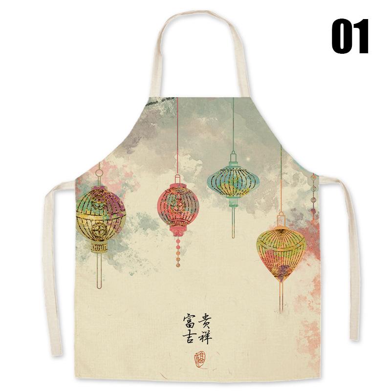 Chinese Style Retro Apron Chinese Traditional Thin Cooking Waist Apron Kitchen Restaurant Cooking Pinafore Work Clothes