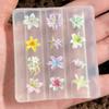3D Silicone Flower Nail Art Carving Mold Resin Lily Floral Starfish Diy Nail Art Decoration Transparent Template For Nail Charms
