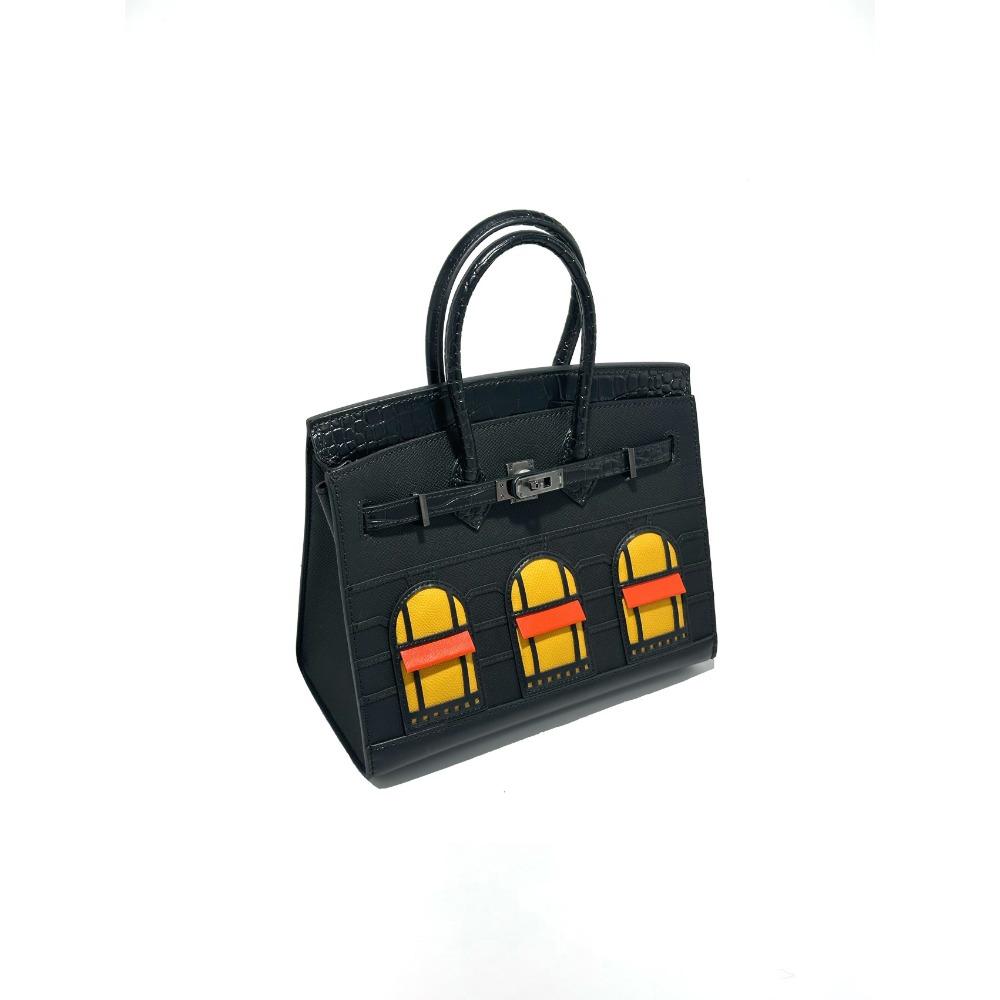 New Style High-Grade Sense Crocodile Pattern Real Leather Bag Luxury Fashion Versatile Single Shoulder Crossbody Bag Cross-Border Bulk