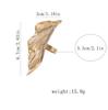 Cross-border heavy industry retro personality irregular smooth alloy leaf leaf live ring creative casual versatile model