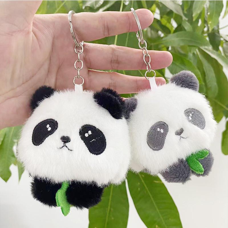 Plush Cartoon Cute Panda Doll Keychain Soft Stuffed Toy Perfect For Gift Kids
