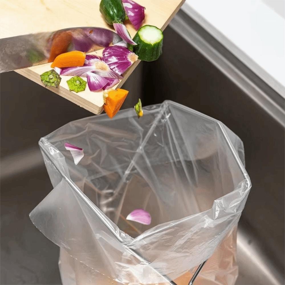 304 Stainless Steel Garbage Bag Rack Portable Kitchen Sink Strainer For Food Waste