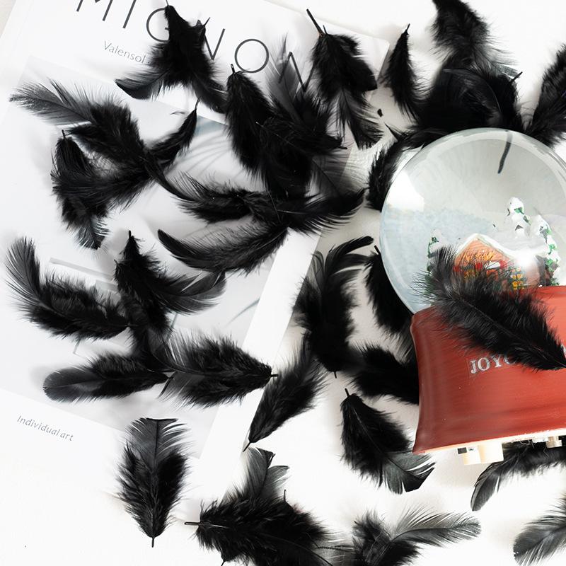 

35-70 см Цветные перья 3-5 дюймов Ремесленные перья Свадебные украшения для семейной вечеринки Материалы для ловца снов Натуральное перо 100 шт. 35-70cm 100pcs чёрный