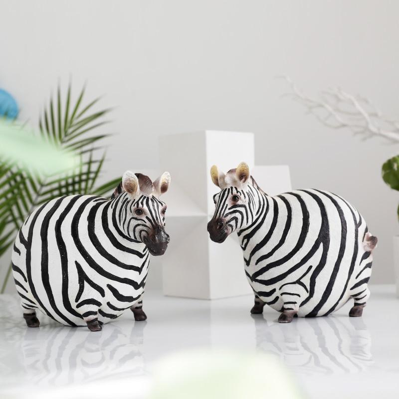 Zebra Statue Animal Figurine Creativity Style Nordic Home Accessories Home Decor Home House Figurines Office Decoration Gift