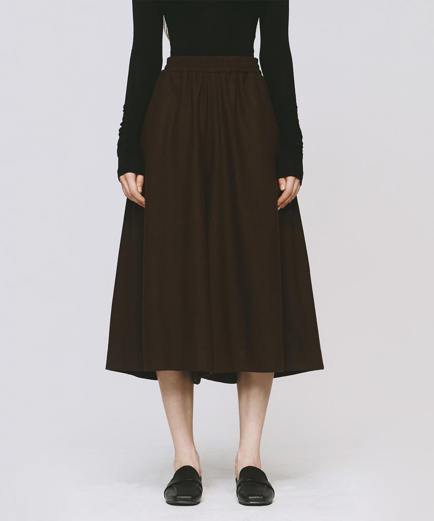 MONOPHOBIA Wool Wide Pants Brown Wool Wide Pants