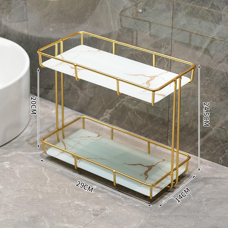 Stainless Steel Frame Acrylic Marble Storage Tray Home Room jewelry Makeup Perfume Tea Cup Storage Aromatherap Plate Tray Rack