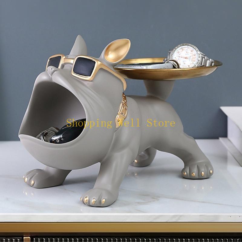 KX4B Big Mouthed Dog Holder Tray, Practical Desk Accessory Storage Compartment Entryway Holder For Everyday Use