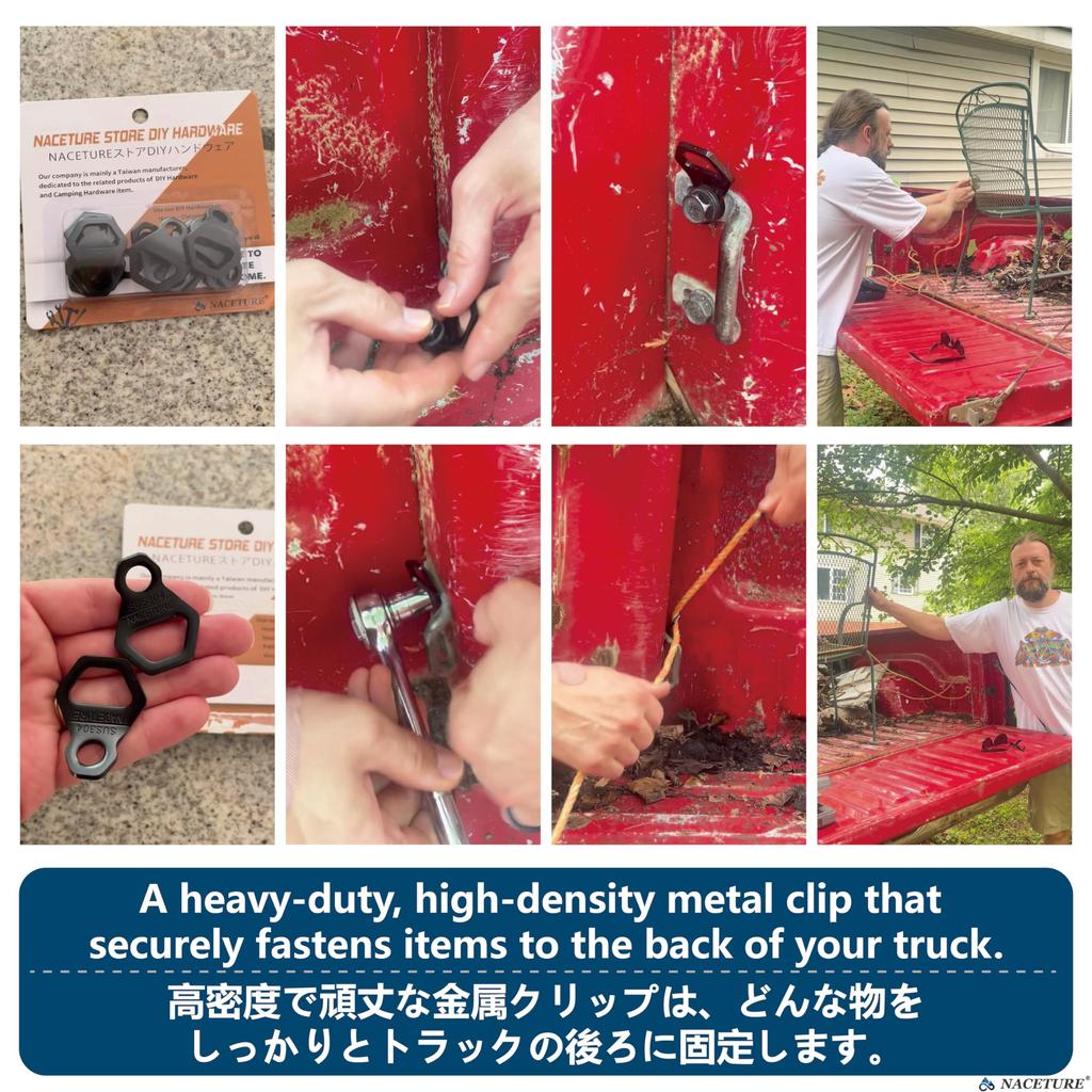 Motorcycle Anchor Hooks Heavy Duty Stainless Steel Set of 10 - Dirt Bike Securing