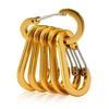 6pcs Carabiner Clip Aluminum Alloy Keychain Lock Buckle Snap D-Ring Clip Outdoor Backpack Camping Multi Tool Fishing Hiking Hook