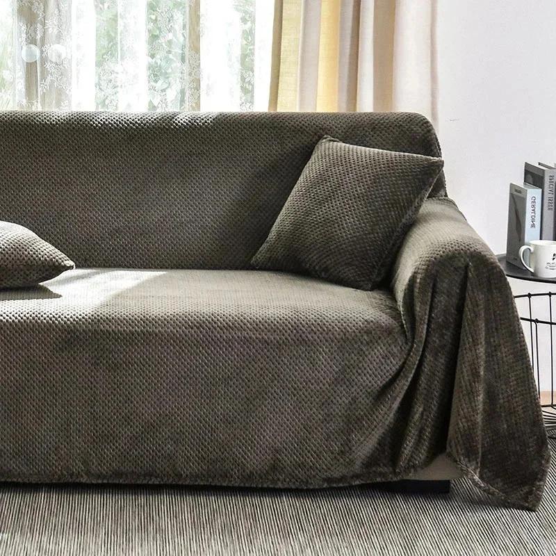 Multi Sizes Soft Coral Velvet Sofa Towel Blanket High Density Warm Sofa Bed Throw Blanket Home Bedding Bedspread Sheet Blanket