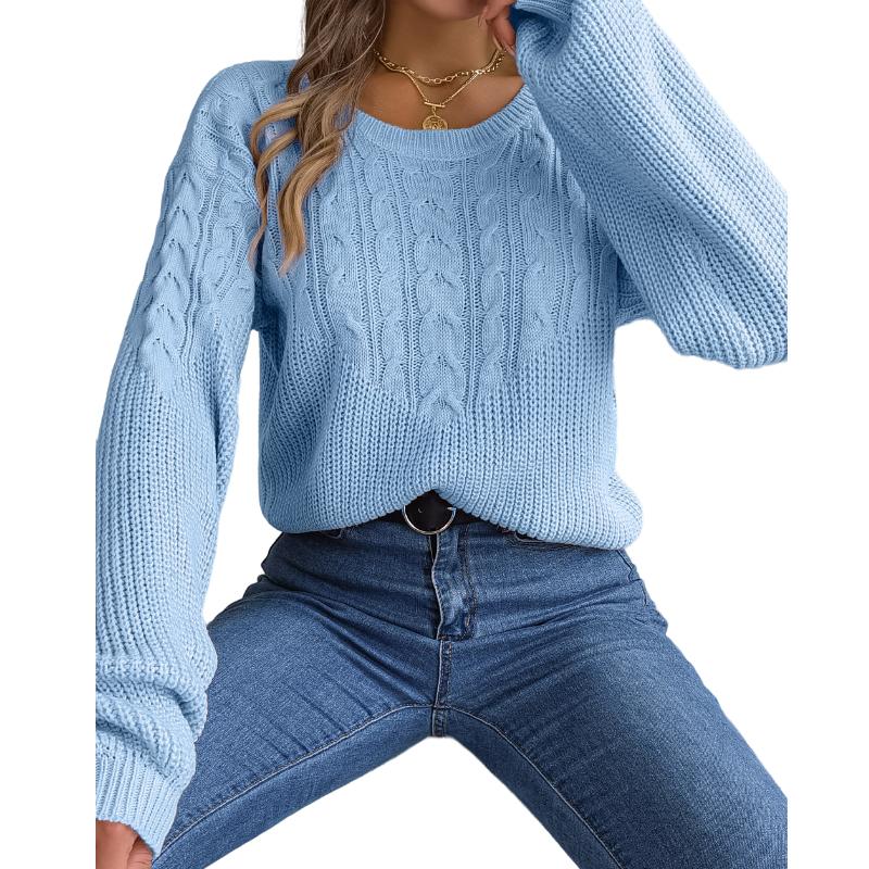 2023, toamnă/iarnă, modă pentru femei, ocazional, cu mâneci lanternă, pulover cu mâneci