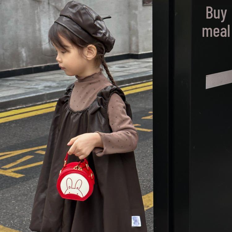 2025 Fashionable Girls' Rabbit Crossbody & Tote Bag – Cute Round Accessory for Little Girls