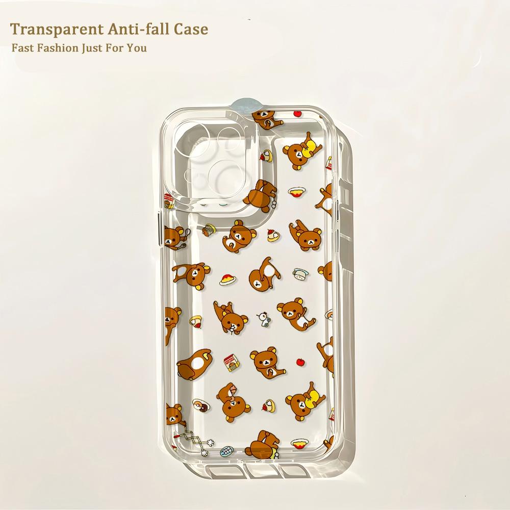 Anime Cute R-Rilakkumas Phone Case For Samsung Galaxy S26 S25 S24 S23 S22 S21 S20 FE Note20 Note10 Edge Plus Ultra Lite 5G Cover