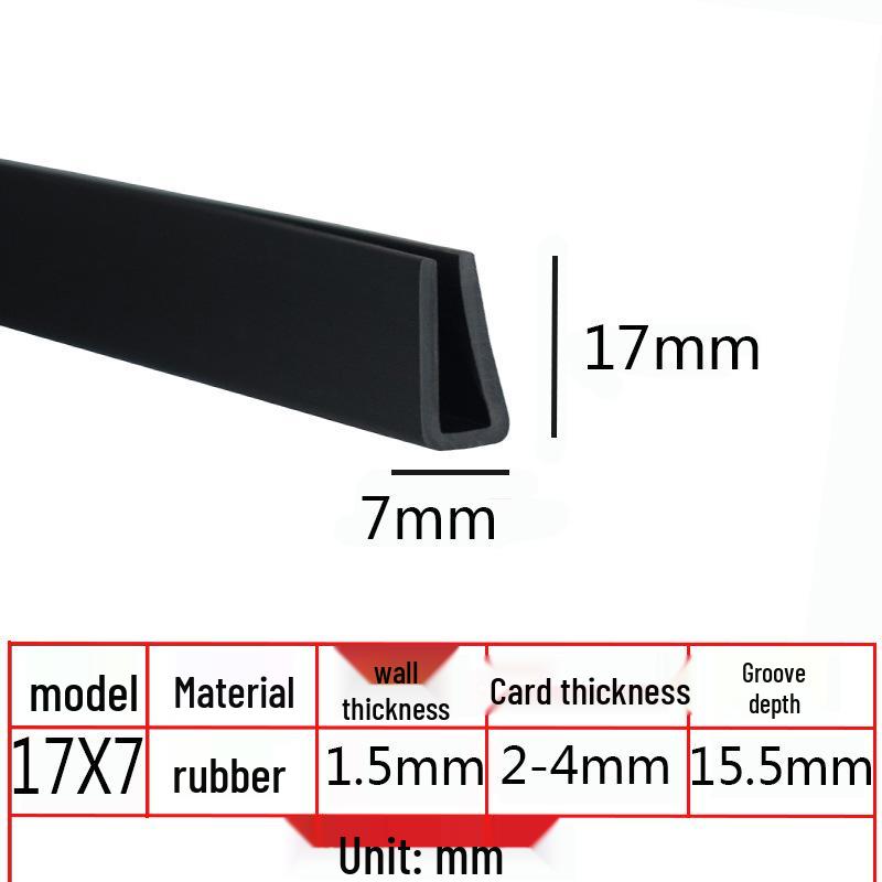 U-Shaped Rubber Anti-Collision Edge Strip for Glass Sealing