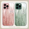 Ripple Gradient Rabbit For IPhone 16 Pro Max 15 P Lus 14 Pro 13 12 Mini 11 P Ro Max X XS 7 8 Plus 2022 Tempered Glass Phone Case