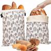 New Reusable Beeswax Bread Bags Cotton Zipper Closure Fresh-Keeping Bread Bags Beeswax Coated 43*33cm Sourdough Bag Freezer Use