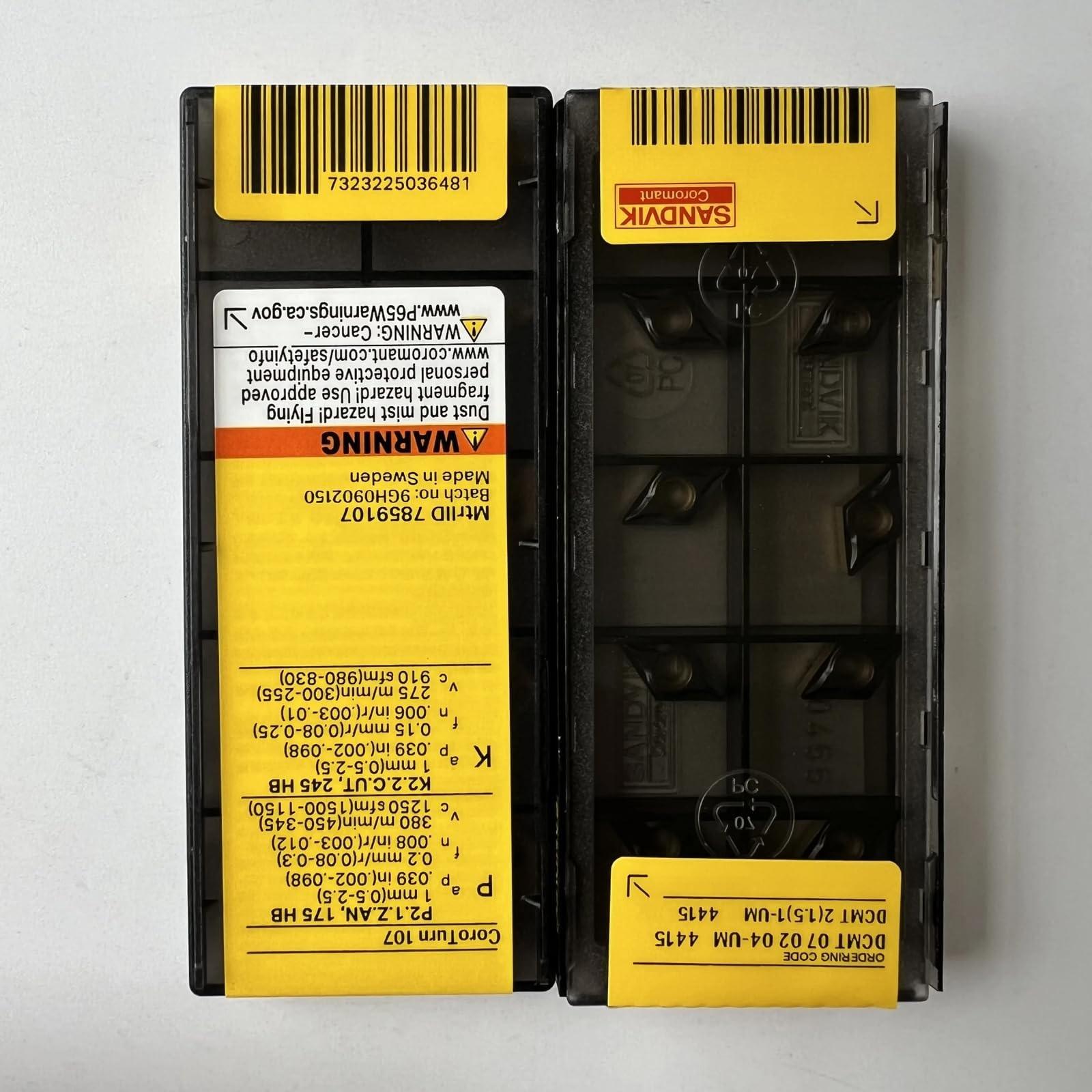 

Original Sandvik / DCMT070204-UM 4415 / CNC lathe carbide blade 10 Pcs