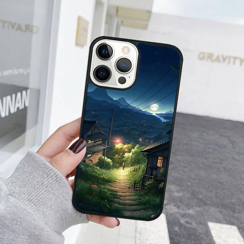 Hand Painted House Beautiful Scenery Phone Case For iPhone 17 Air 15 16 Cover  11 13 14 Pro Max 12 Plus Max XR