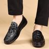 Men's Shoes Genuine Leather Luxury Crocodile Pattern Business Casual Shoes Men Loafers Mocassins Men's Dress Shoes High-quality
