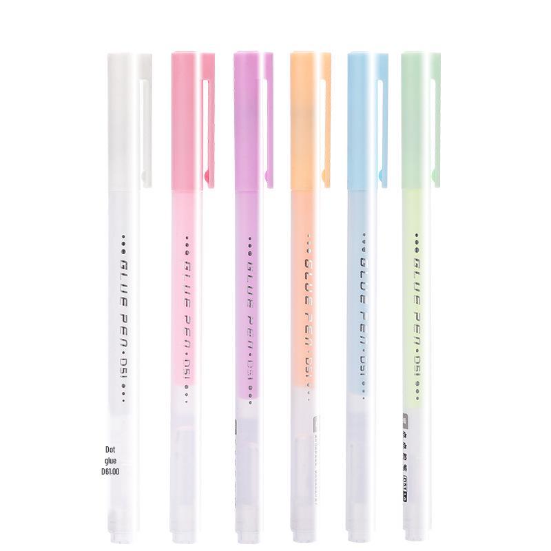 Colorful Dot Glue Pen for Kids' Crafts & Journals - Quick-Drying, Student-Friendly Tape.