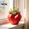Vaso per Piante Divertente a Forma di Fiore, Vaso Geometrico a Forma di Cuore, Decorativo per Interni, Vivace Supporto per Piante da Esterno, Fioriera Creativa per Amore, Casa Giardino