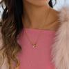 New Trendy Paperclip Titanium Steel Necklace Stainless Steel 18k Gold Corss Charm Necklace Jewelry for Women
