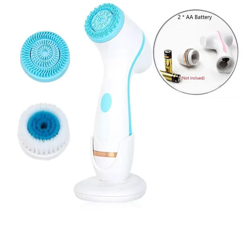 Electric Ultrasonic Cleaner Cleansing Brush 3 In 1 Face Tool Massagers Sonic Rotating Cleansing Brush Galvanic Remove Blackheads