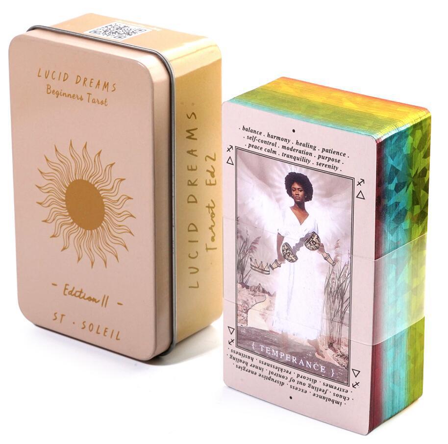 Lucid Dreams Tarot In Gold Stamped Tin Box - Premium Tarot Cards Set