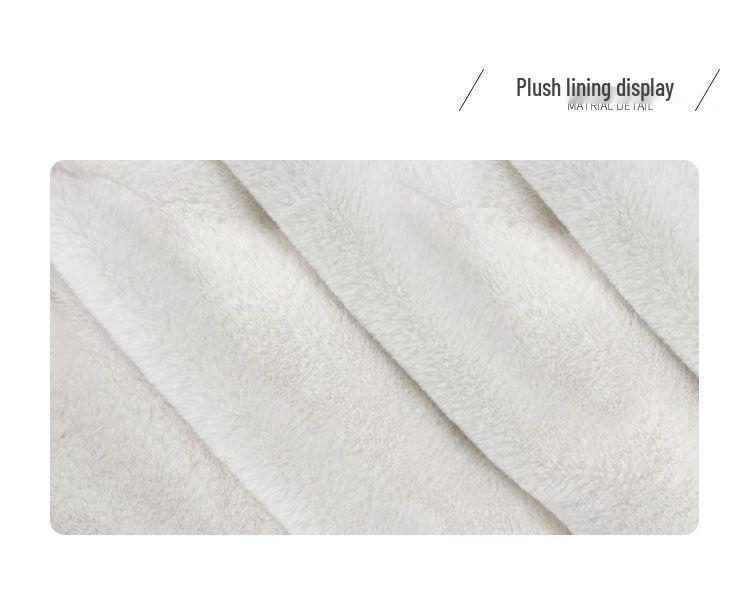 Beige Patchwork Lambswool Lapel Parka with Rabbit Fur - Women's New Winter 2025 Casual Jacket