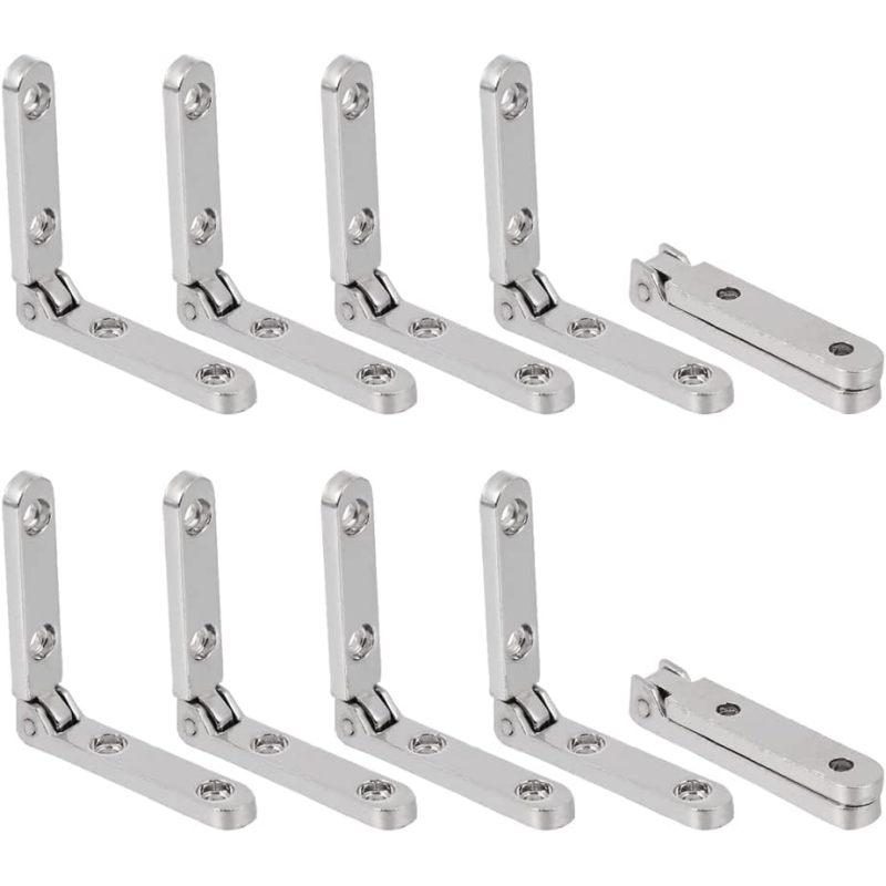 2Pcs 90 Degree Hinges 3cm, Mini Zinc Alloy Cabinet Hardware for Jewelry Box, Wooden Gift Box, DIY Crafts