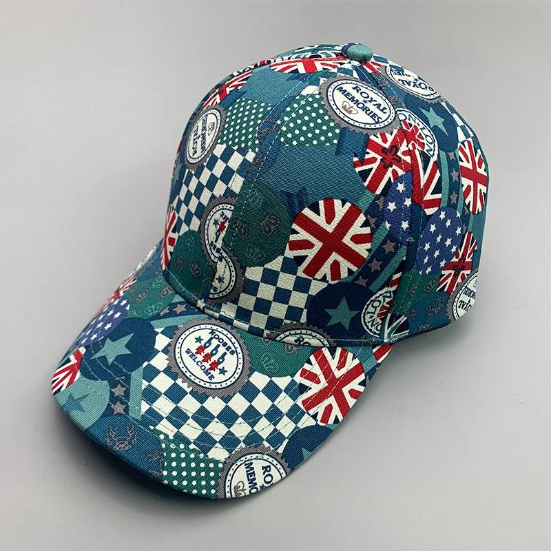 New Classic UK Flag Graffiti Men Women Baseball Hats Cotton Letter Breathable Streetwear Fashion Sport Soft Casual Hip Hop Caps