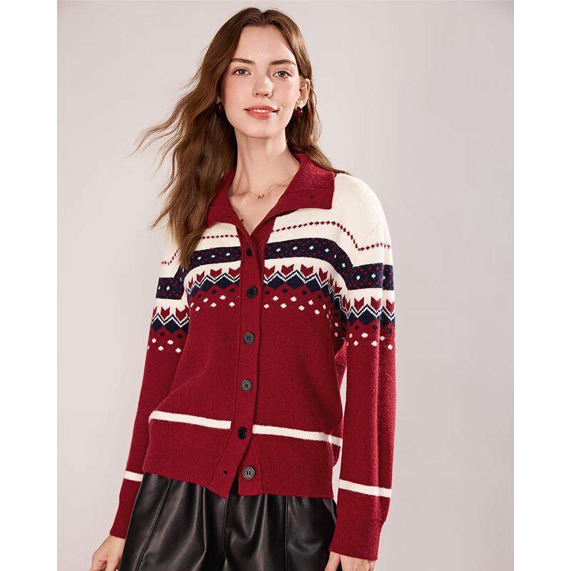 Betu Women's Fair Isle Jacquard Cardigan