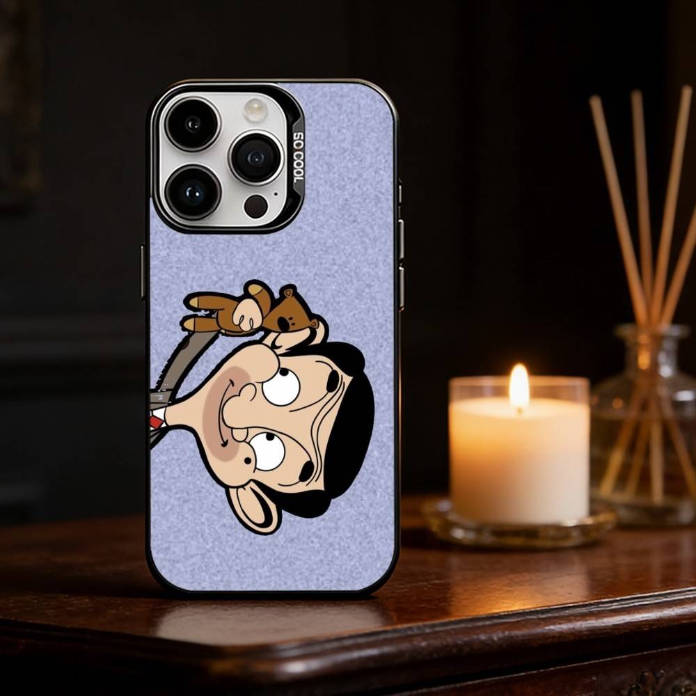 C-Classic M-Mr B-Bean Phone Case For iPhone 17,16,15,14,13,12,11,Pro Max,Plus Candy Silver Cover
