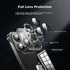 With Camera Lens ProtectorIPhone 16 Pro Max Case, Transparent Electroplated Borderless Ultra-Thin Shockproof Simple Design, Titanium Black